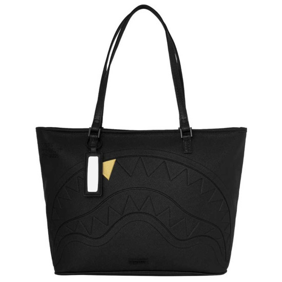 Sprayground Τσάντα ώμου Blacked Out Embossed Gold Tooth Tote